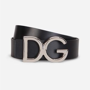 DG Belt - Authentic, pre-loved, Italian vintage leather logo belt 95/38 (small)